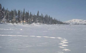 Camp on the west side of Kauauatshikamat. Photo courtesy Georg Henriksen.