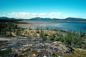 Mishti-Shantiss named after Settler Freeman Saunders who had a winter house there. View to the north. Photo courtesy Stephen Loring.