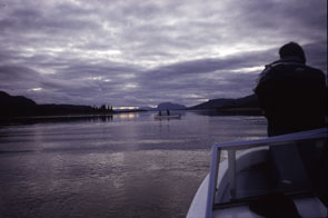 Entering Mishta-natuashu from the brook leading to Sango. Photo courtesy Peter Armitage.