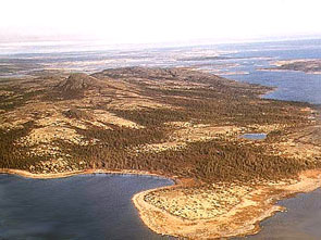 Petshishkapishkau - Anikapeu's house at Mishikamau. Photo courtesy Michael Weiler.