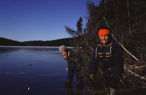 Matiu and Ben Andrew at Kamishikamat. Photo courtesy Rick Cober Bauman.