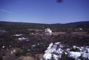Puniss Nuke's camp at Ashuapamatikuan, looking east. Photo courtesy Peter Armitage.